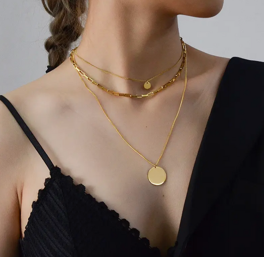 Gold Plated Choker Coin Necklace