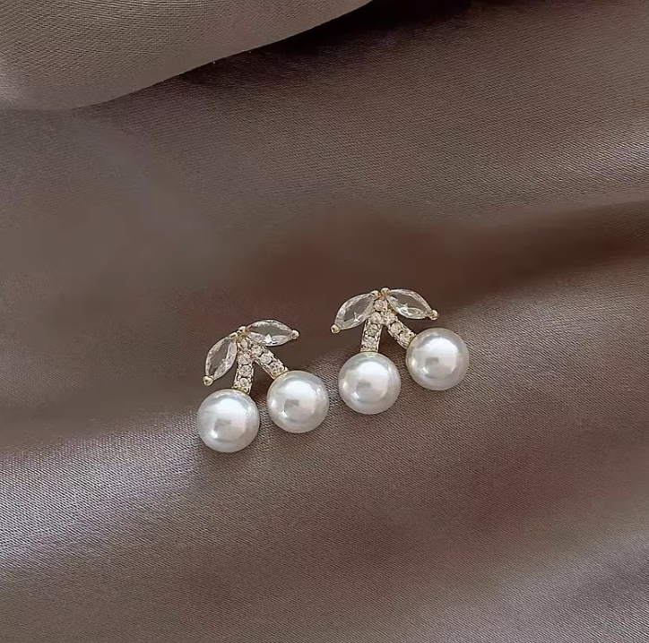 Pearl Cherry Earrings