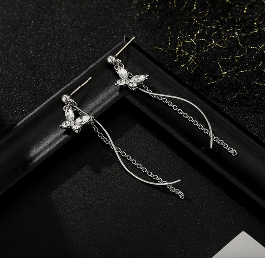 Crystal Butterfly Earrings