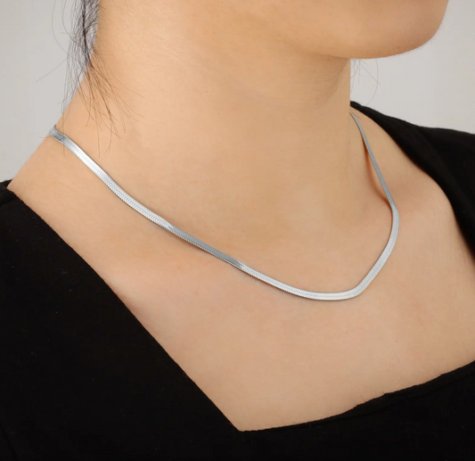 Choker Clavicle Silver Color Necklace
