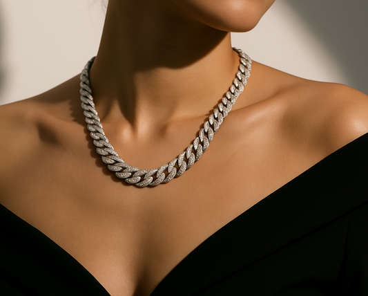 Cuban Tennis Diamond Necklace