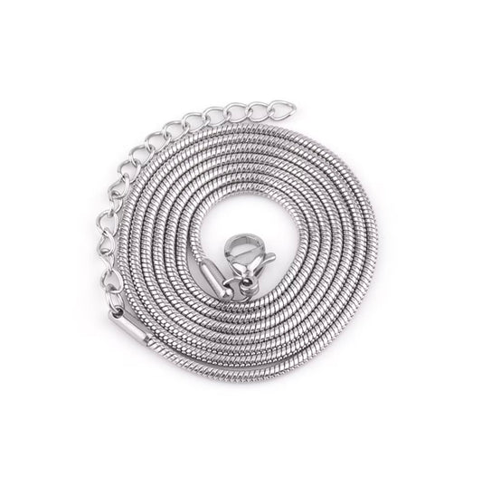 Snake Necklace Silver Color