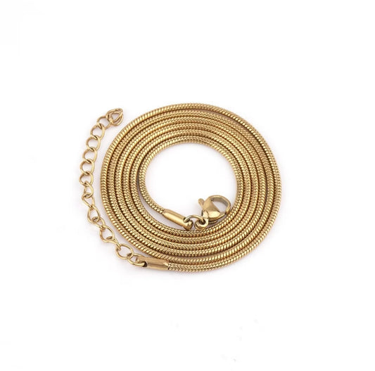 Snake Necklace Gold Color