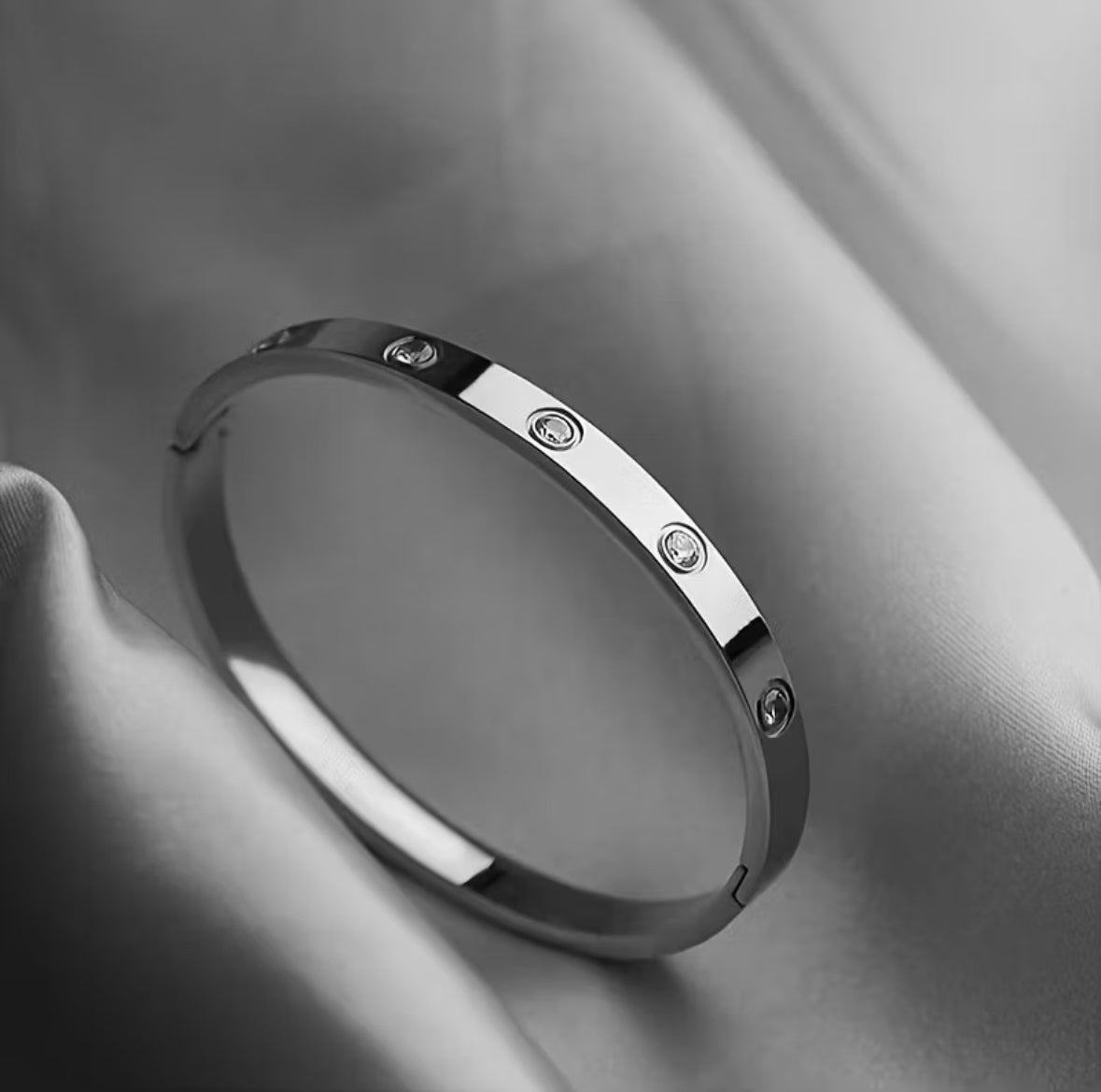 Crystal Cubic Zirconia Silver Bracelet