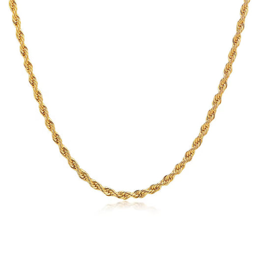 Rope Chain Gold Color Necklace
