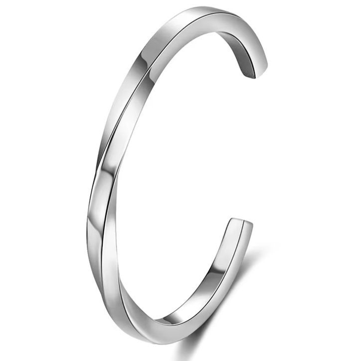 Silver Viking Open Cuff Bracelet