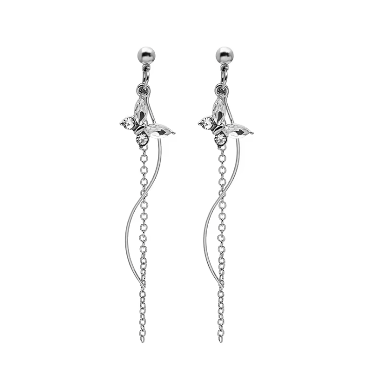 Crystal Butterfly Earrings