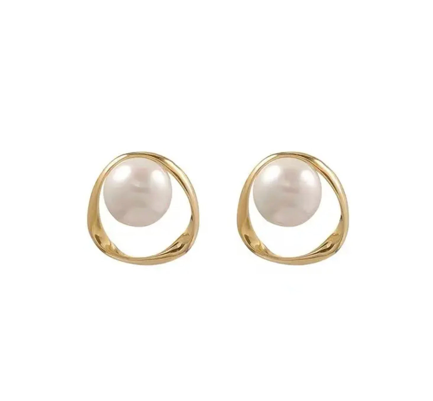 Round Pearl Slot Earring